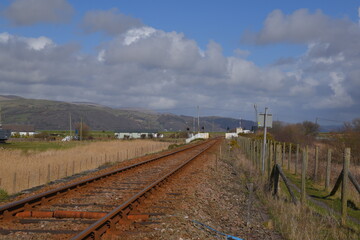 Obraz premium photos of the brand new train station at Bow street in ceredigion