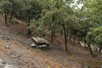 Fototapeta premium Picnic area in Sierra Nevada