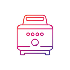 air fryer line icon, vector