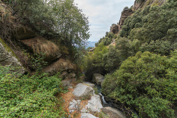 stream of water in the mountain