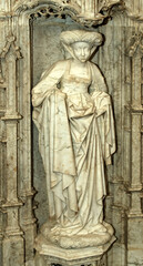 Obraz premium Détail du tombeau de Philibert le Beau dans le monastère de Brou à Bourg-en-Bresse, France