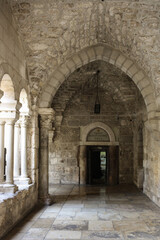 Fototapeta na wymiar Cloister door at the Church of Nativity, at Bethlehem of Galilee
