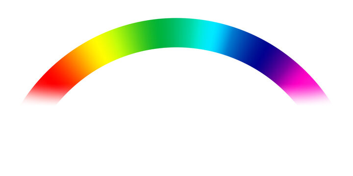 Auf einem Kreis befinden sich die Farben des Regenbogens.