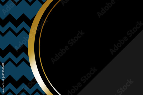 ギザギザ模様の背景 ブラック ゴールド Abstract Wall Mural Abstra ベルベットr