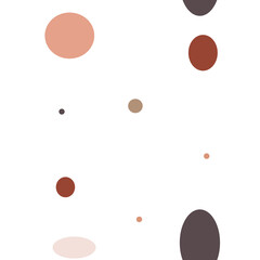 Seamless pattern of simple circles and ovals in shades of brown to create wrapping paper, fabric printing, backgrounds