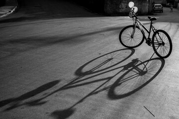 Fototapeta na wymiar bicycle on the road