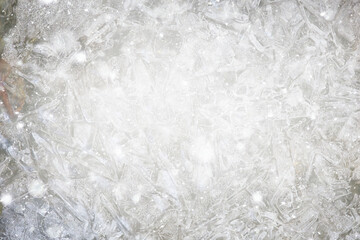 snow ice soft white background, blurred winter wallpaper blank