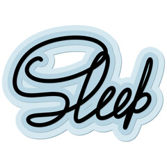 Obraz premium Want to sleep Vector lettering illustration . Vector illustration