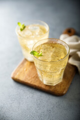 Refreshing homemade lemonade or soda