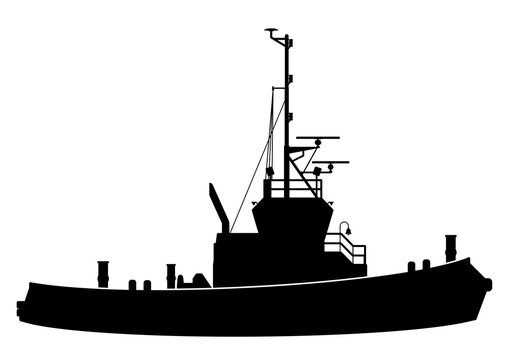 ngi1175 NewGraphicIcon ngi - german - Schlepper im Hamburger Hafen an der Elbe . english - towboat / tugboat icon . simple template - isolated - DIN A4 xxl g10409