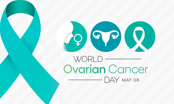 World Ovarian cancer day is observed each year on May 8th. it is a type of cancer that begins in the ovaries. Vector illustration.
