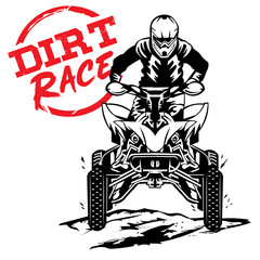 ATV racing and adventure vector illustration, perfect for tshirt design and ATV Shop and Rental logo