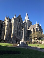 Fototapeta premium Rochester Cathedral in Kent, United Kingdom, on a sunny day
