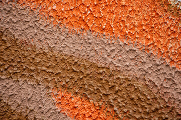 Plaster background, Orange textured plaster wall, copy space, text space