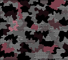 Seamless camouflage pattern, modern camouflage print.