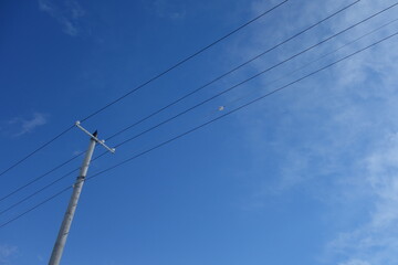 冬から春へと変わる北海道の空