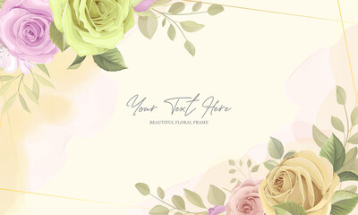 Beautiful floral and leaves background