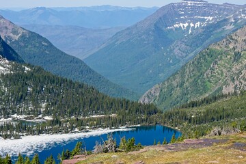Hidden Lake in Glacier National Park in Montana USA