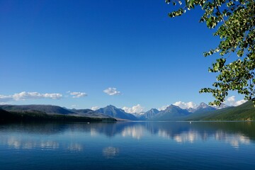 Fototapeta na wymiar Lake McDonald in Glacier National Park in Montana USA