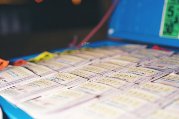 Lottery panel with a fortune telling