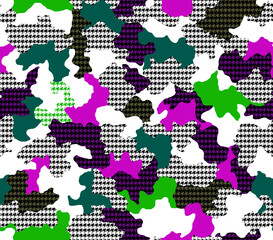 Seamless camouflage pattern, modern camouflage print.