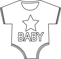 Baby clothing icon