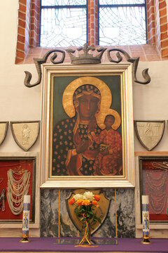 Olsztyn. Katedra św. Jakuba. Matka Boska Jasnog&oacute;rska. Obraz. 