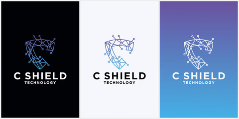 et of shield logo templates Set of master guard logo templates