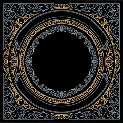 Decorative ornate retro design blank card