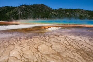 Grand Prismatic Pool in Yellowstone National Park in Wyoming