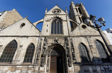 Fototapeta na wymiar The Church of Saint-Nicolas-des-Champs is a Catholic church in Paris Third arrondissement.