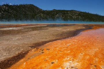 Grand Prismatic Pool in Yellowstone National Park in Wyoming