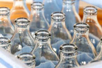 Bottle of water in a crate