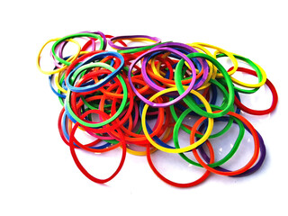 Rubber bands of various colors