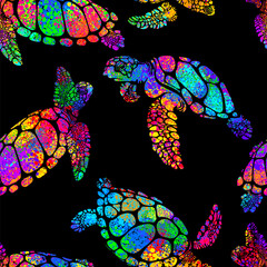 Zeeschildpad naadloos patroon