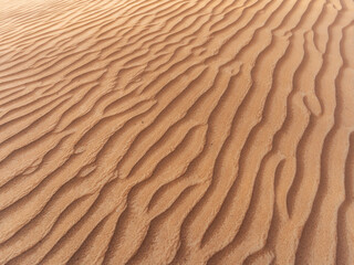 Close-up view of desert sand texture