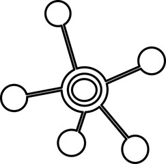 Obraz premium Social network link icon