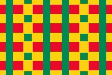 Simple geometric pattern in the colors of the national flag of Benin