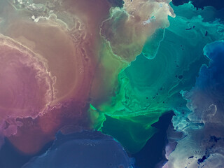 Creativity Drawing.  Creativity Green Splash.