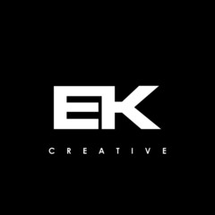 EK Letter Initial Logo Design Template Vector Illustration