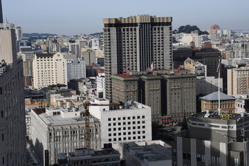Fototapeta premium Downtown San Francisco. The Financial District is a neighborhood in San Francisco, California, that serves as its main central business district.