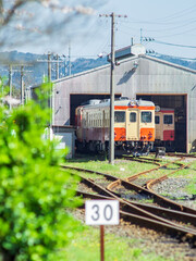 Naklejka premium いすみ鉄道 キハ52 大多喜駅