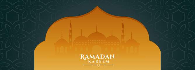 ramadan kareem banner in islamic style