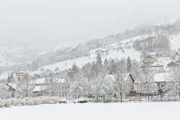 Village de Bussang sous la neige