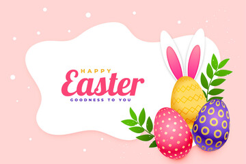 happy easter realistic decorative background