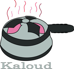 gray Kalaud for hookah with red coals