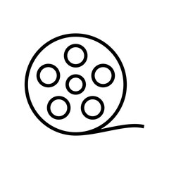 film reel iconicon design, outline style, vector eps10