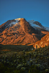 sunset in the mountains
