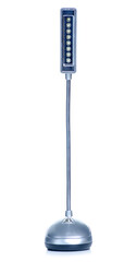 Desktop LED lamp on white background isolation