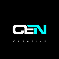 CEN Letter Initial Logo Design Template Vector Illustration